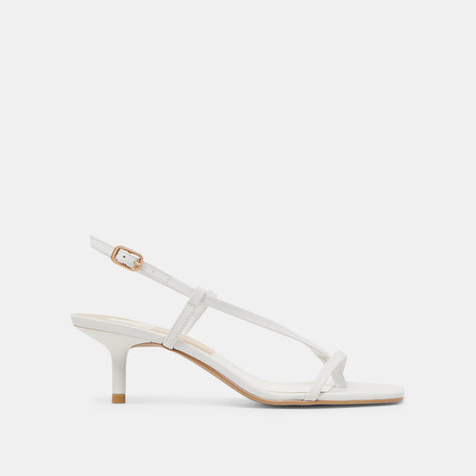 LAURY HEELS TRUE WHITE LEATHER Dolce Vita
