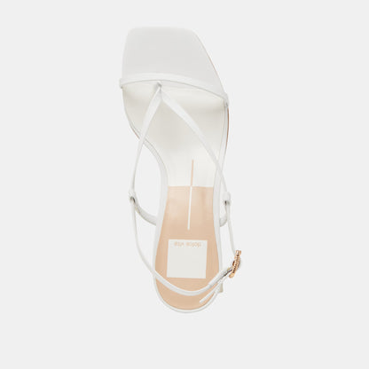 LAURY HEELS TRUE WHITE LEATHER Dolce Vita