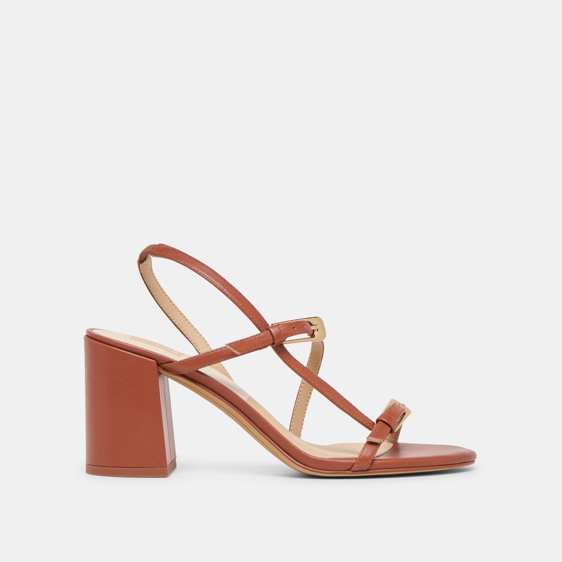Faye Cognac Leather Heels Dolce Vita