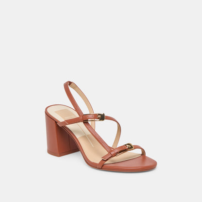 Faye Cognac Leather Heels Dolce Vita