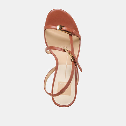 Faye Cognac Leather Heels Dolce Vita