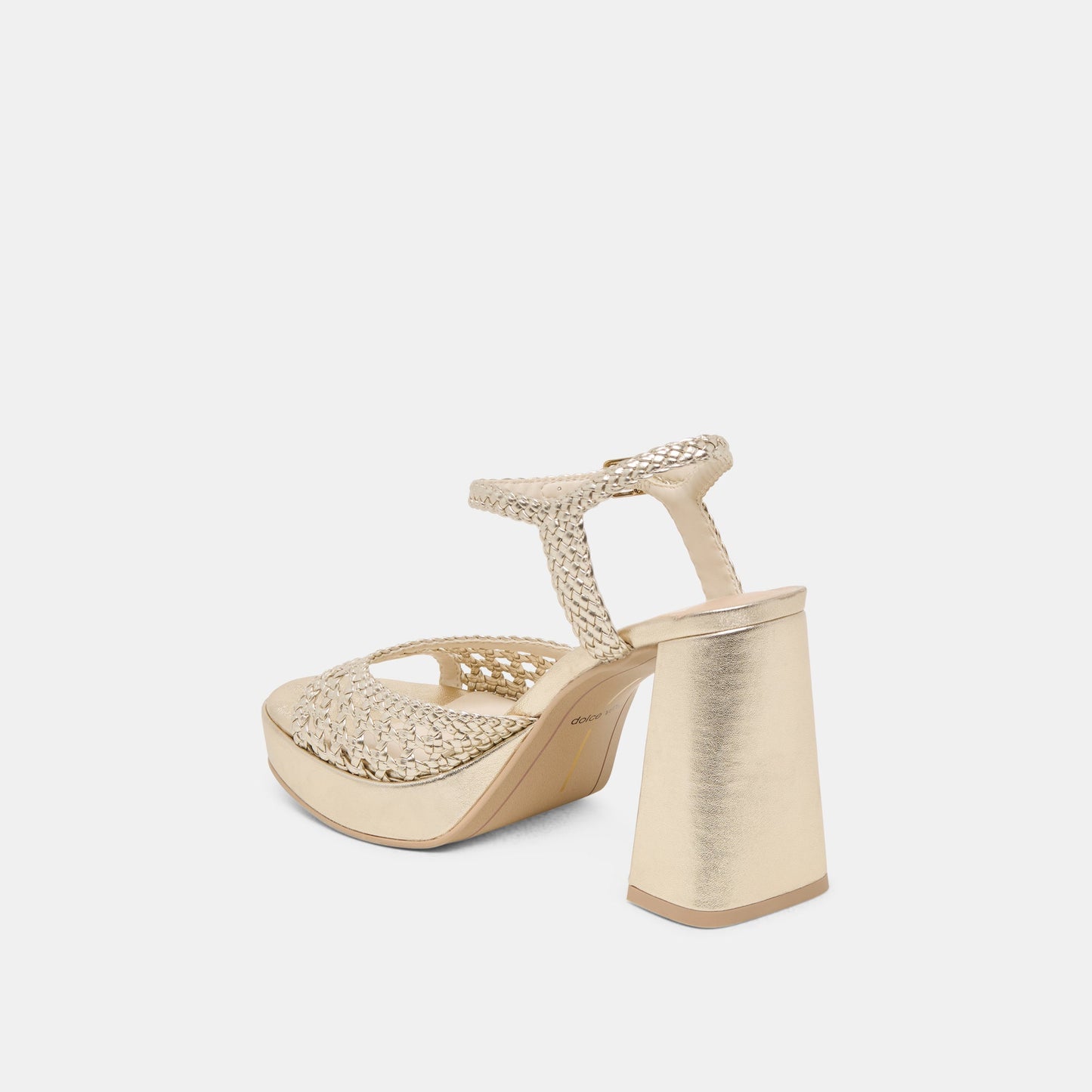 PEYTEN HEELS LIGHT GOLD WOVEN STELLA Dolce Vita