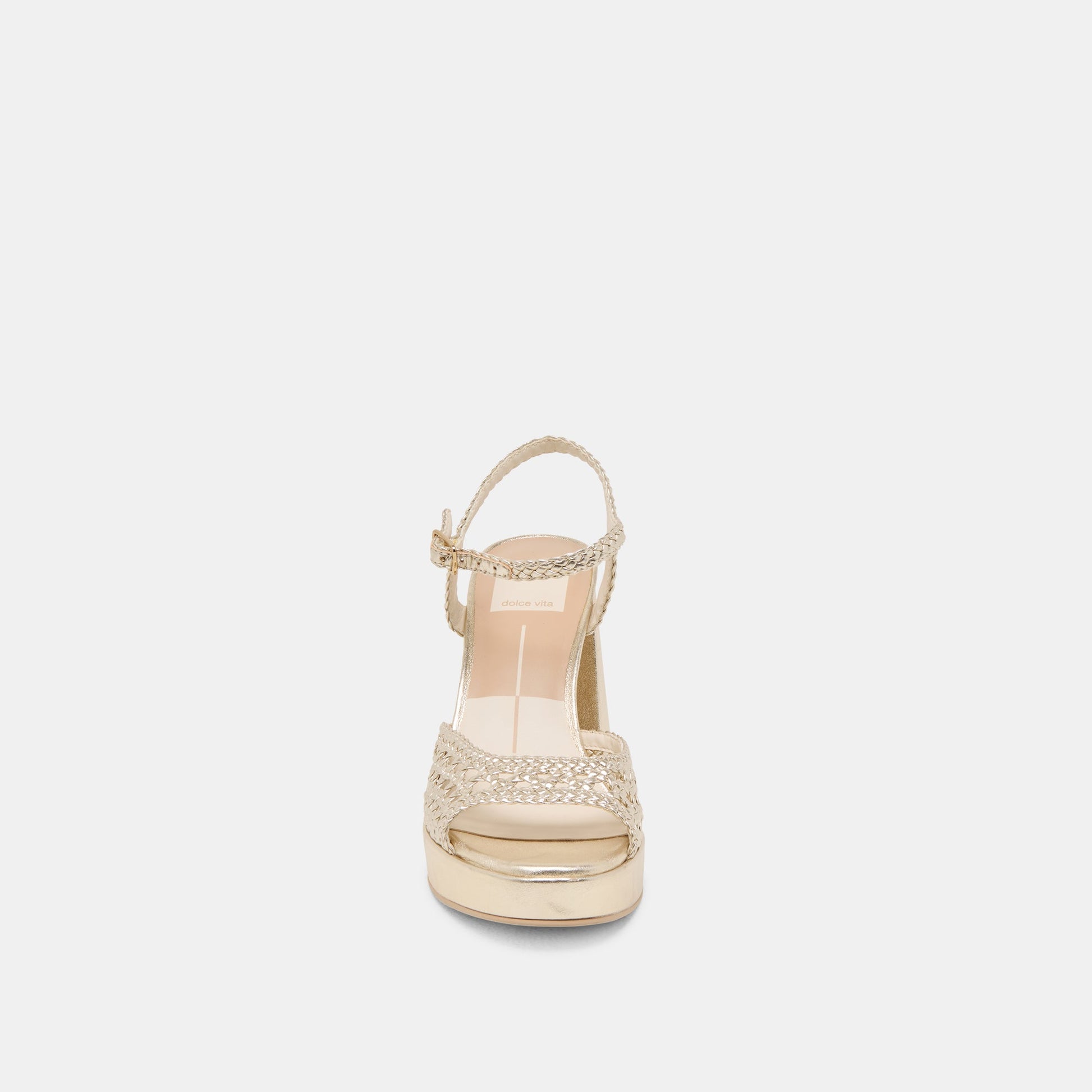 PEYTEN HEELS LIGHT GOLD WOVEN STELLA Dolce Vita