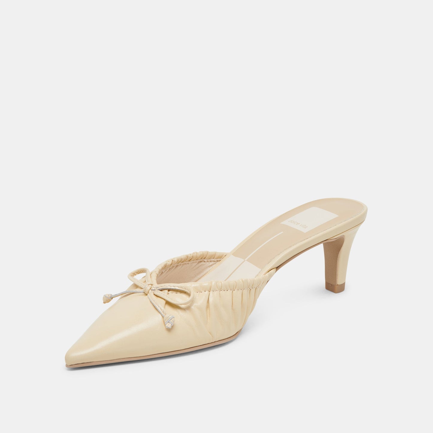 KAIRI MID HEELS LIGHT YELLOW CRINKLE PATENT Dolce Vita