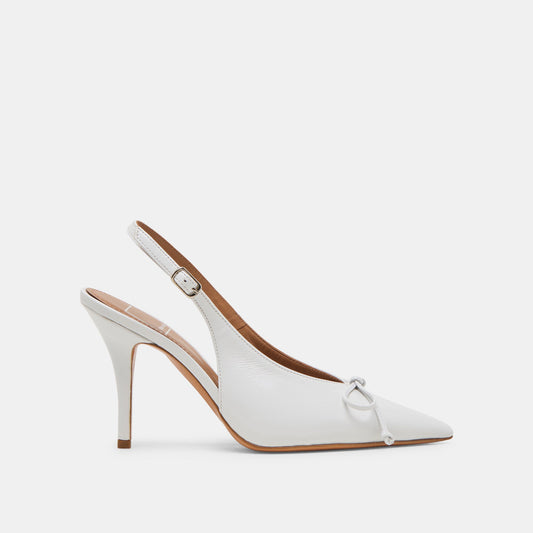 GEENA HEELS WHITE LEATHER Dolce Vita