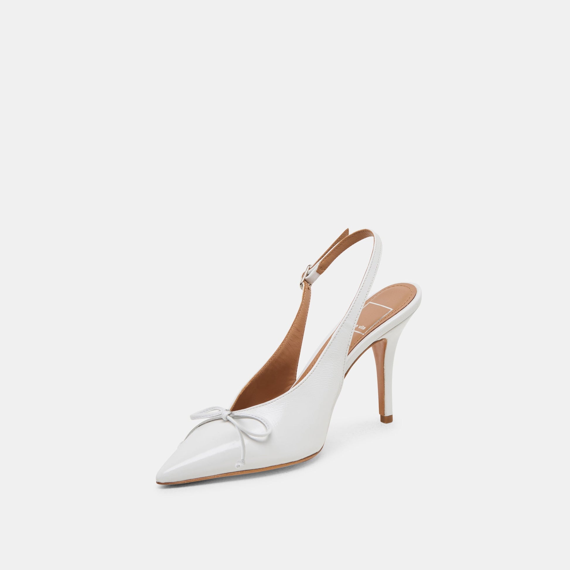 GEENA HEELS WHITE LEATHER Dolce Vita
