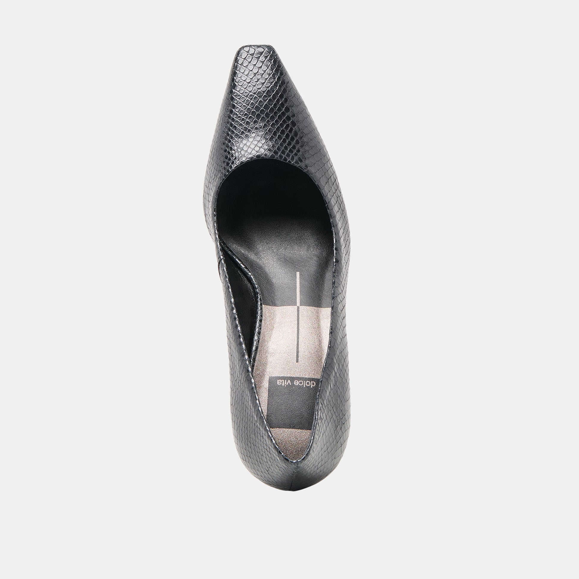 Briona Onyx Embossed Leather Heels Dolce Vita