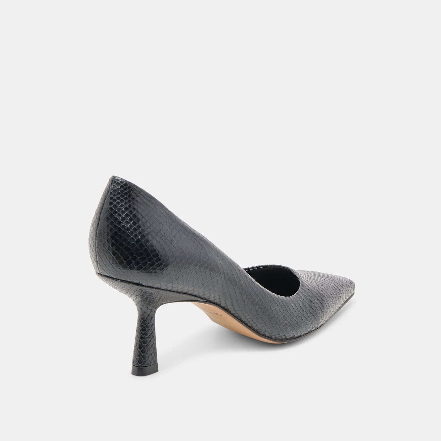 Briona Onyx Embossed Leather Heels Dolce Vita