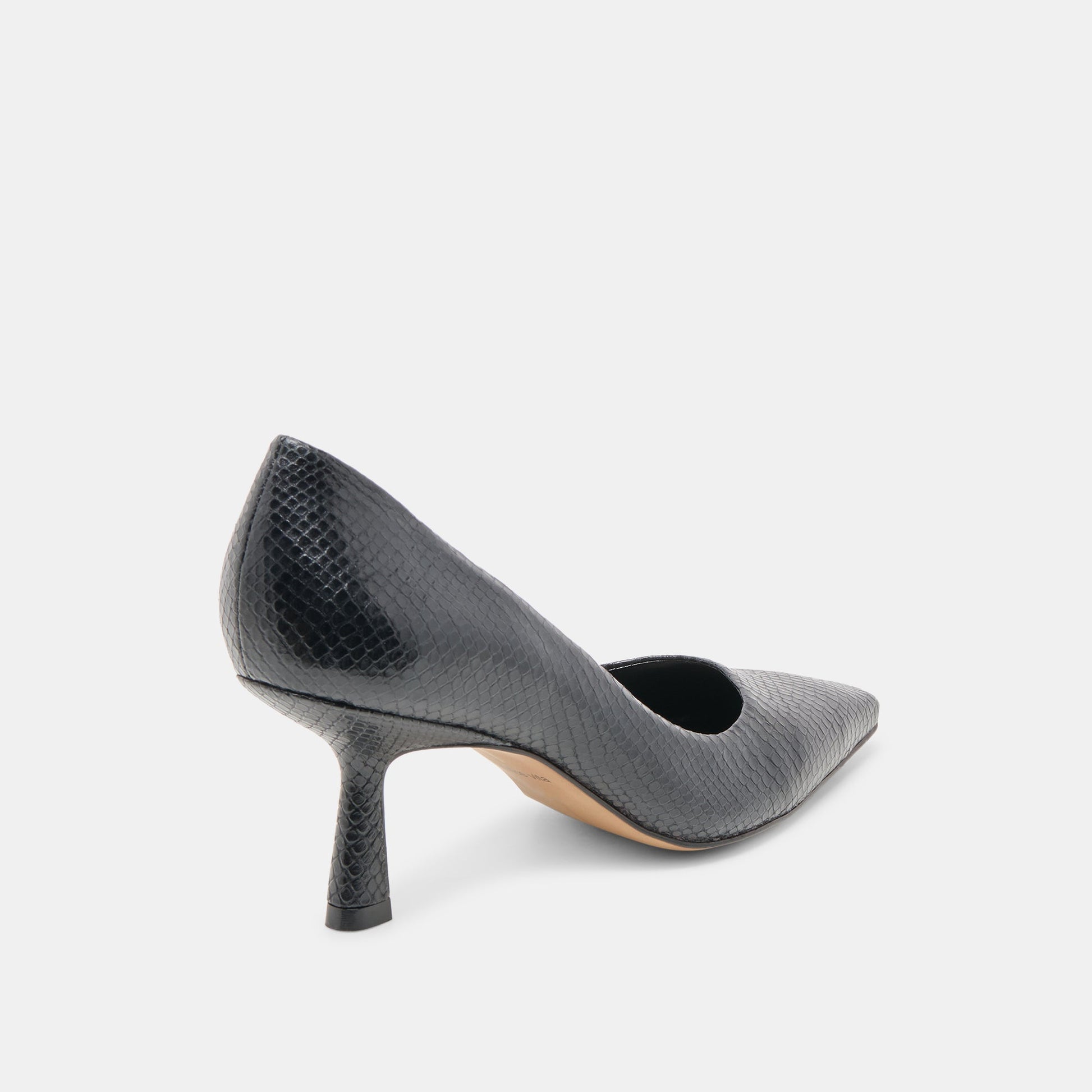 Briona Onyx Embossed Leather Heels Dolce Vita