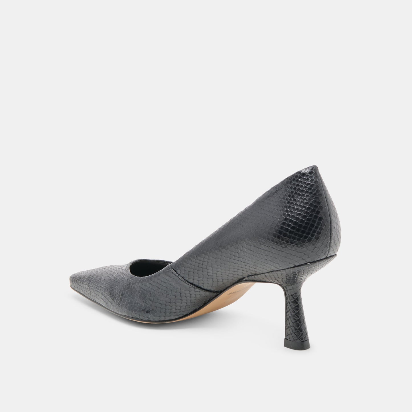 Briona Onyx Embossed Leather Heels Dolce Vita