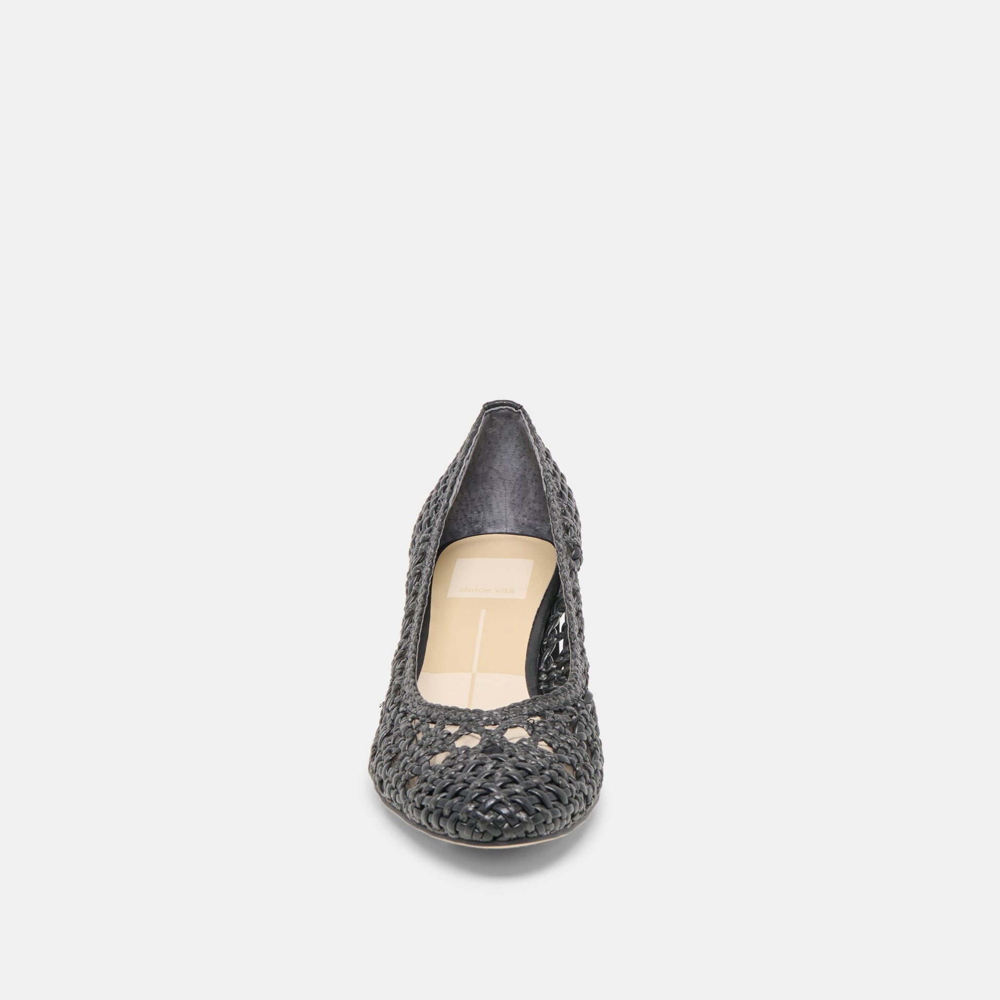 Lula Black Woven Raffia Heels Dolce Vita