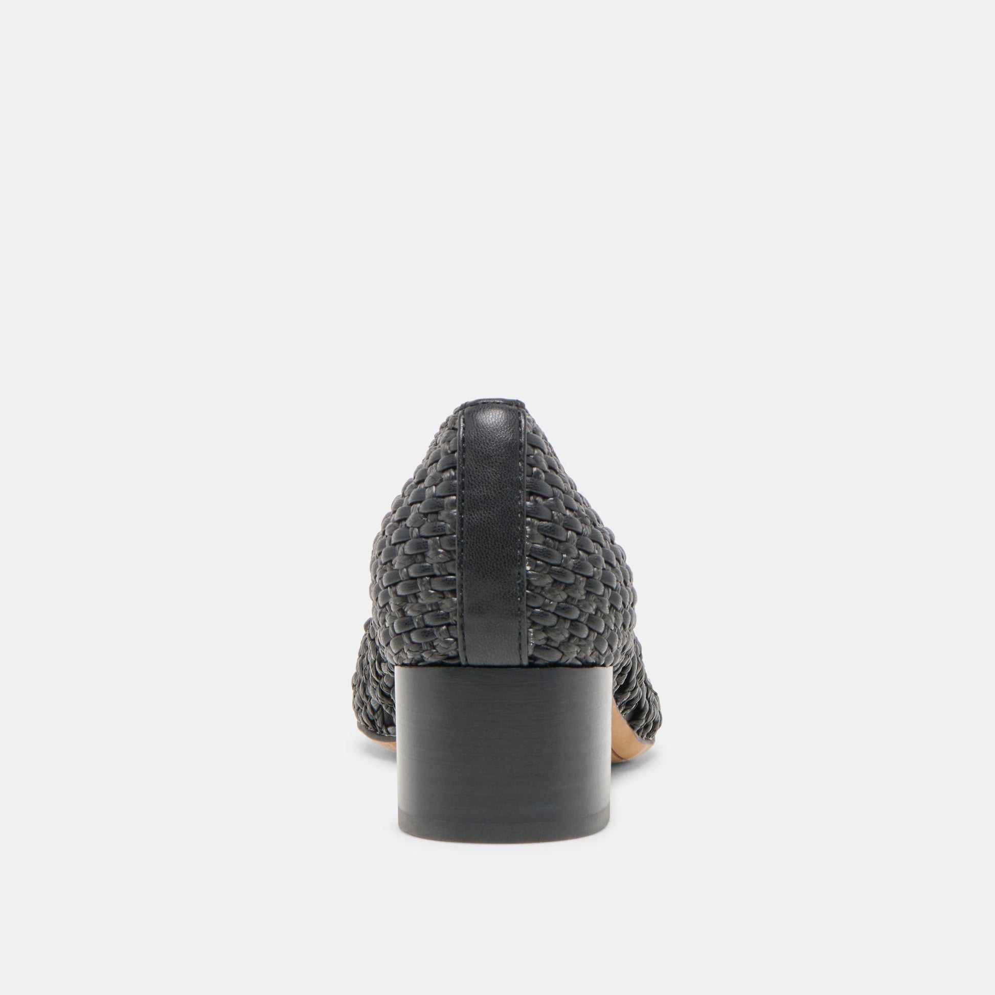 Lula Black Woven Raffia Heels Dolce Vita