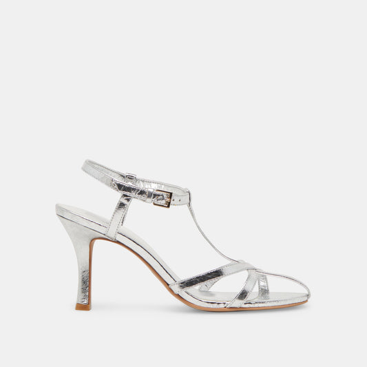 LIANE HEELS SILVER DISTRESSED LEATHER Dolce Vita