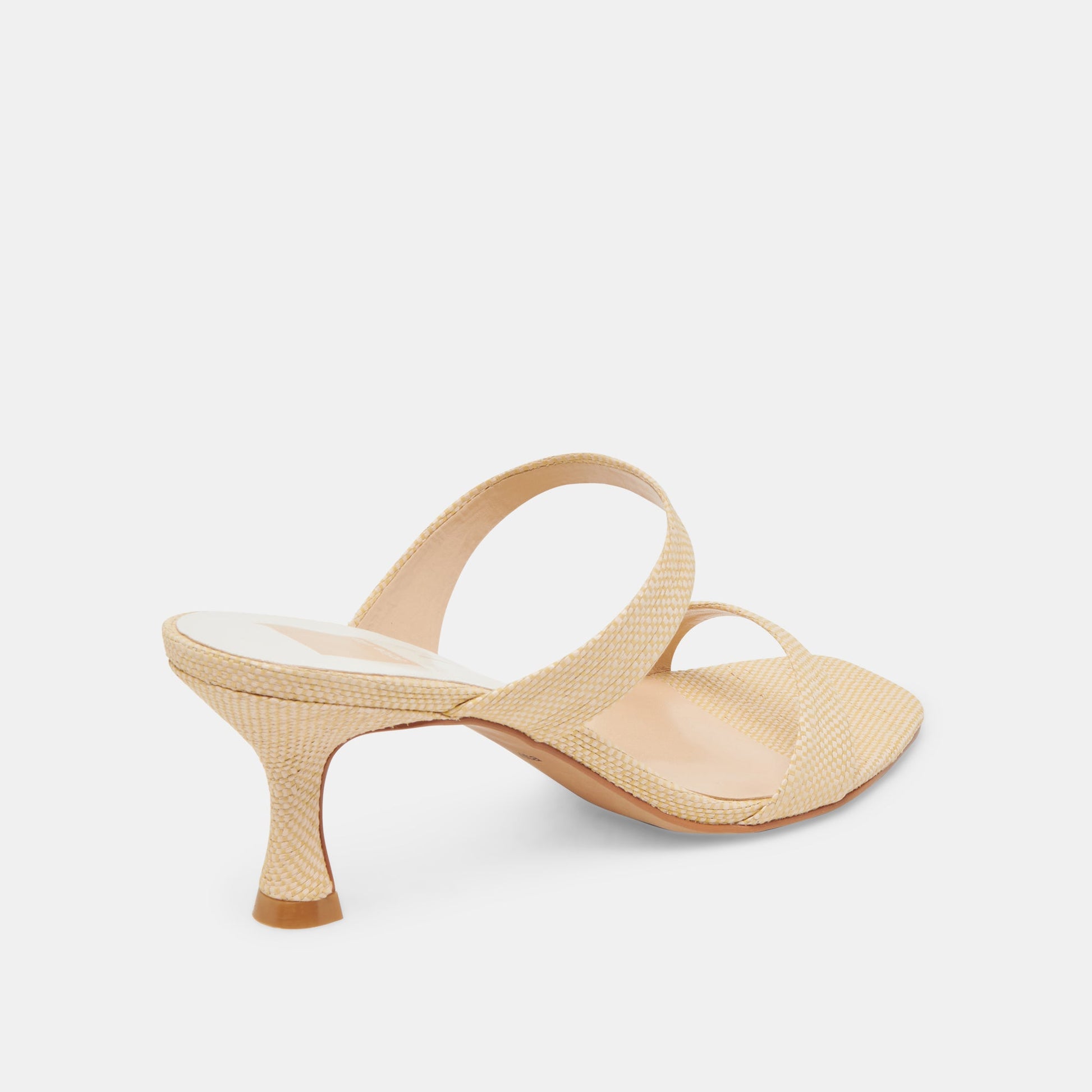 Genora Wide Lt Natural Woven Raffia Heels Dolce Vita