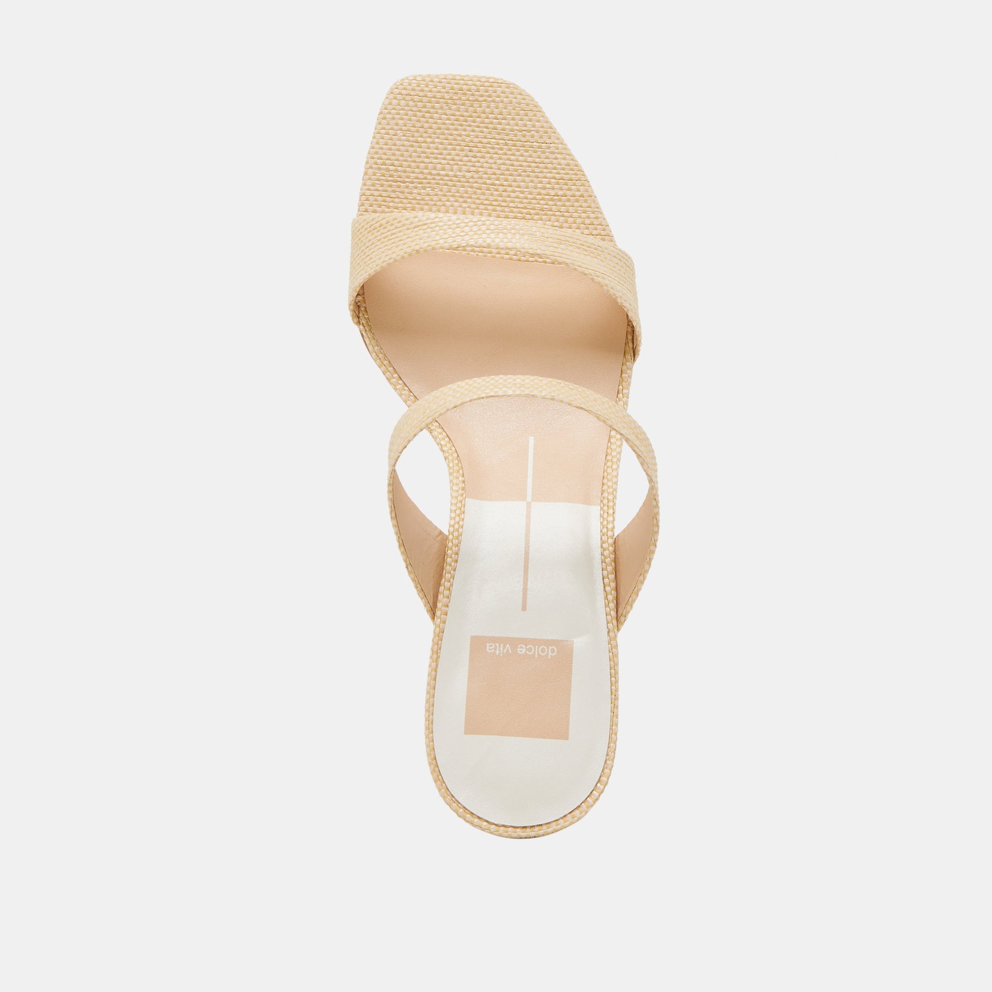 Genora Wide Lt Natural Woven Raffia Heels Dolce Vita
