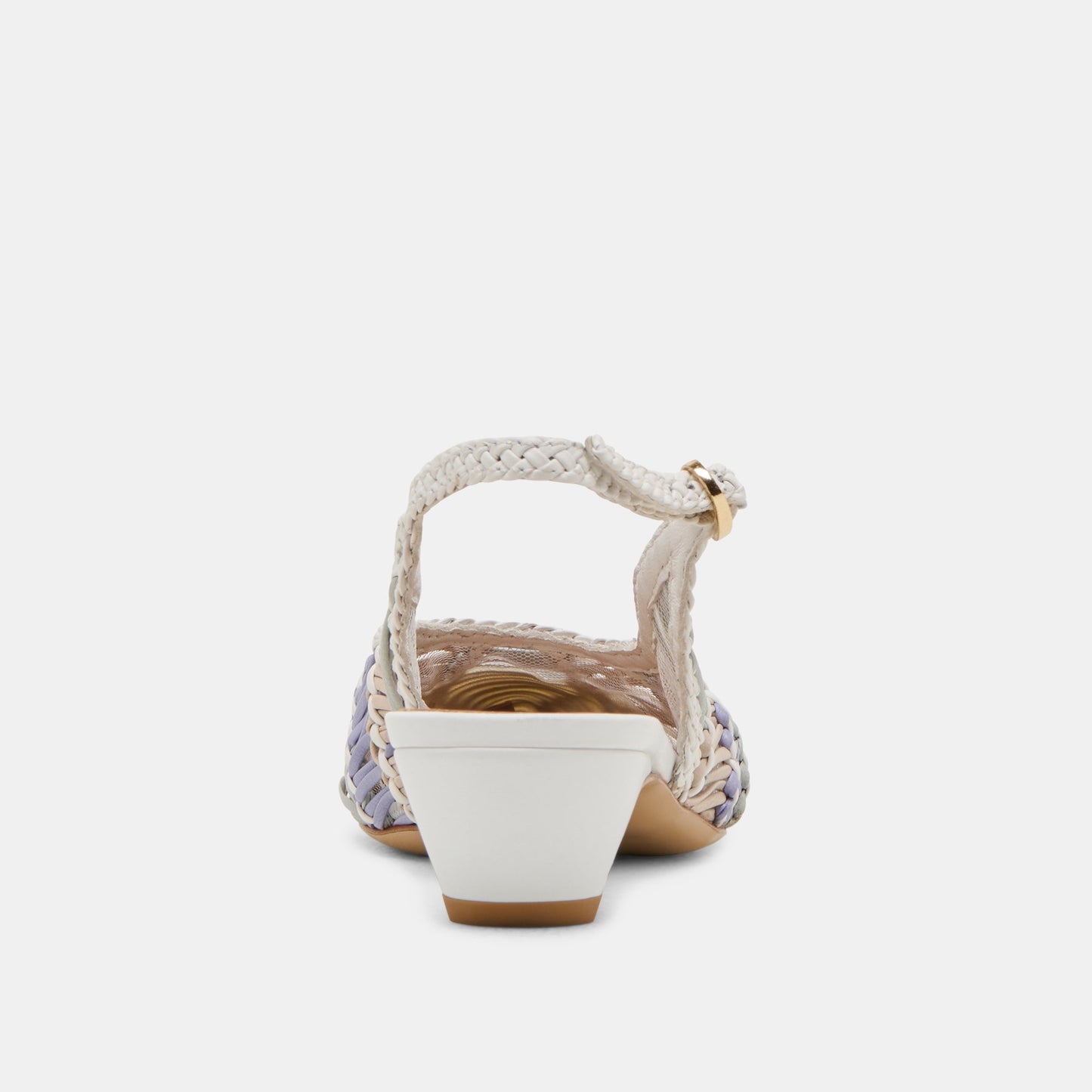 Dafney White Multi Woven Leather Heels Dolce Vita
