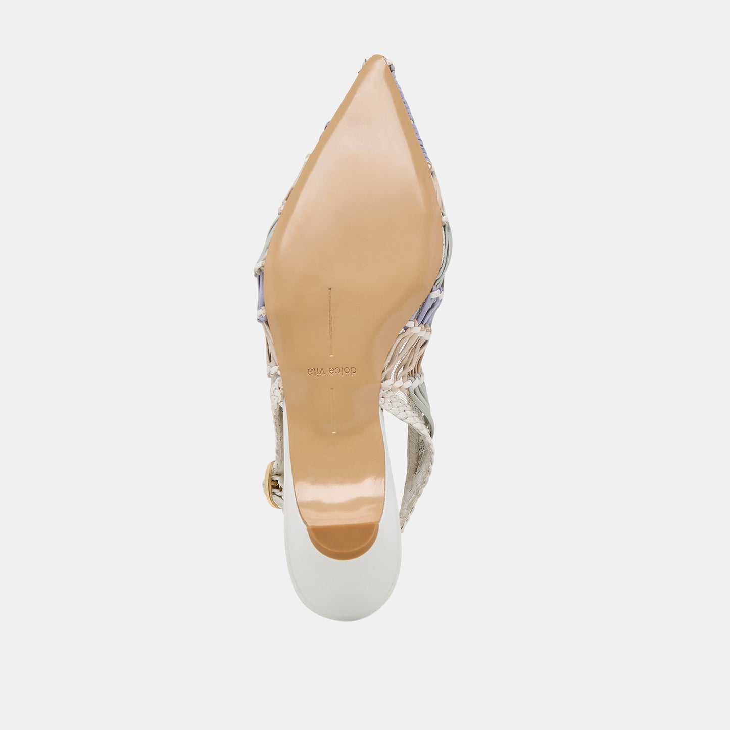 Dafney White Multi Woven Leather Heels Dolce Vita