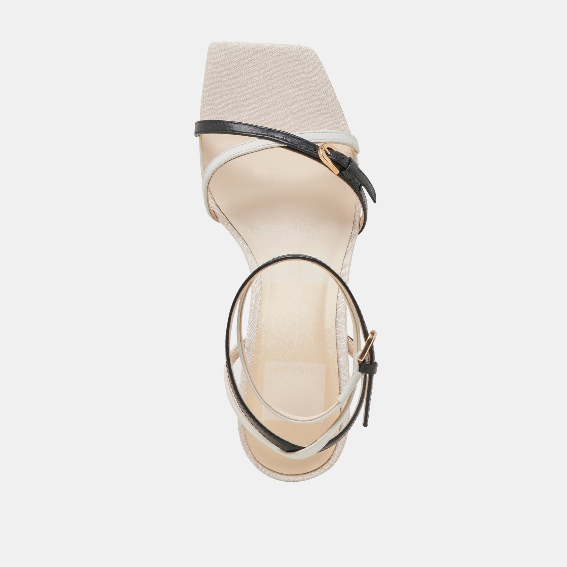 BAMBY HEELS WHITE BLACK LEATHER Dolce Vita