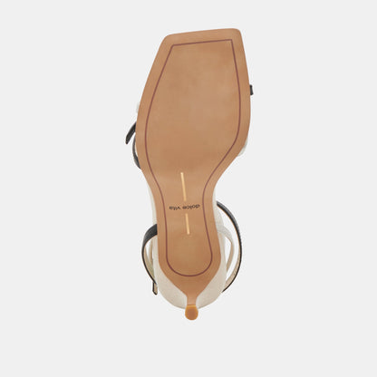 BAMBY HEELS WHITE BLACK LEATHER Dolce Vita