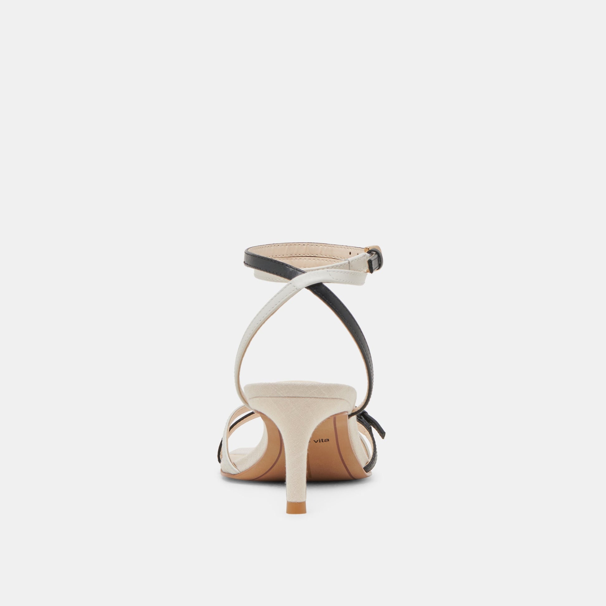 BAMBY HEELS WHITE BLACK LEATHER Dolce Vita