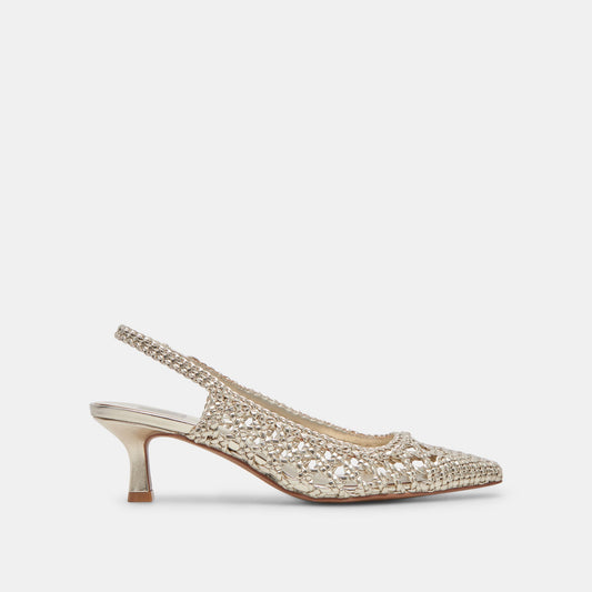 OLYMPA HEELS LIGHT GOLD METALLIC STELLA Dolce Vita