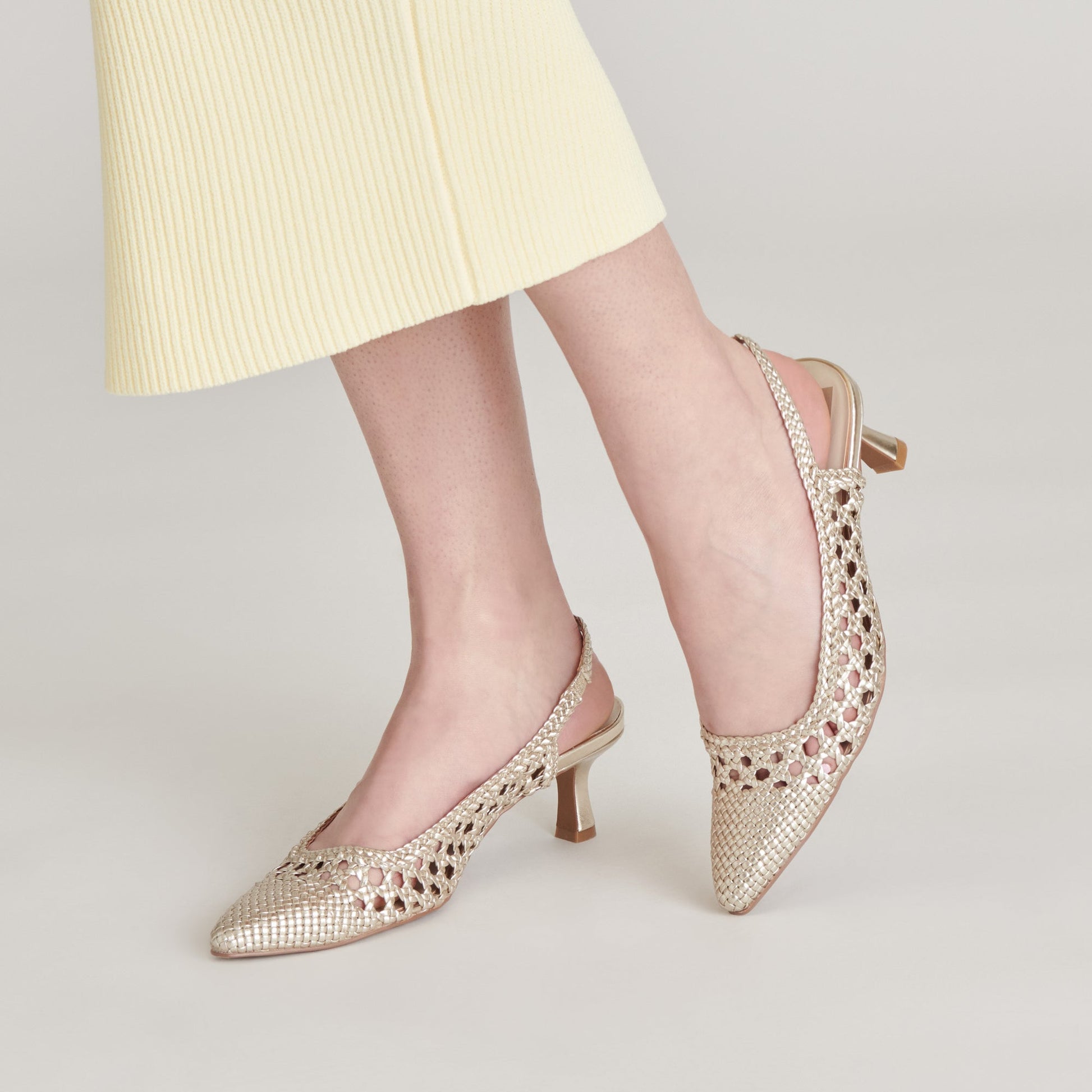 OLYMPA HEELS LIGHT GOLD METALLIC STELLA Dolce Vita
