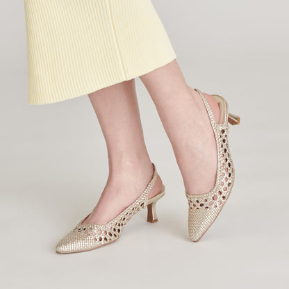 OLYMPA HEELS LIGHT GOLD METALLIC STELLA Dolce Vita