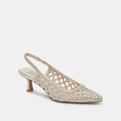 OLYMPA HEELS LIGHT GOLD METALLIC STELLA Dolce Vita