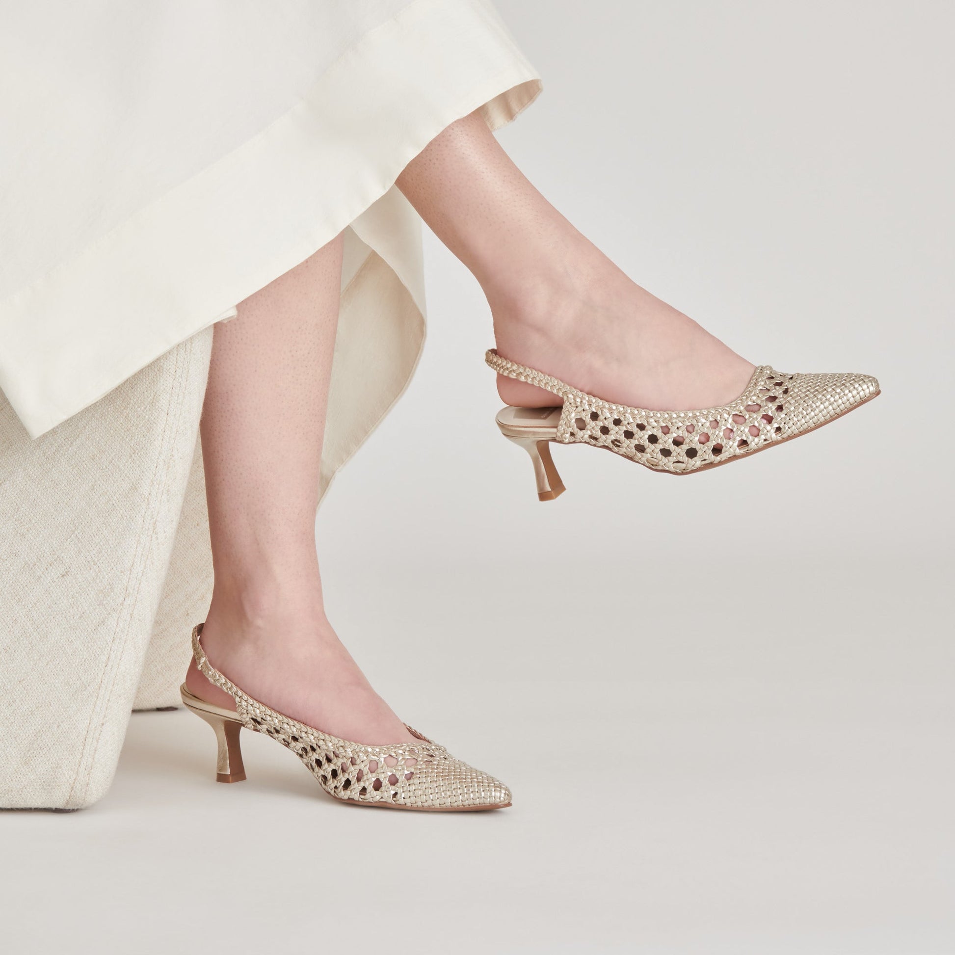 OLYMPA HEELS LIGHT GOLD METALLIC STELLA Dolce Vita