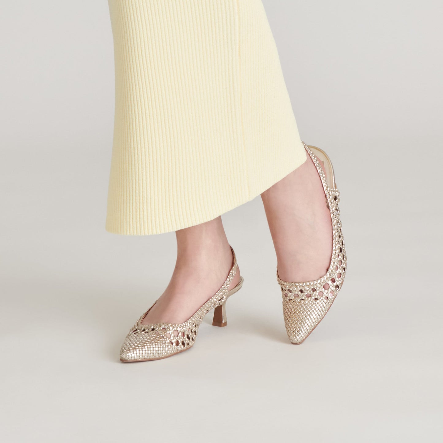 OLYMPA HEELS LIGHT GOLD METALLIC STELLA Dolce Vita