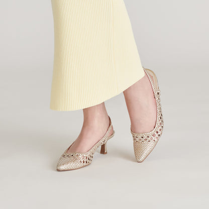 OLYMPA HEELS LIGHT GOLD METALLIC STELLA Dolce Vita