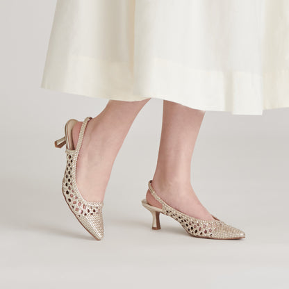OLYMPA HEELS LIGHT GOLD METALLIC STELLA Dolce Vita