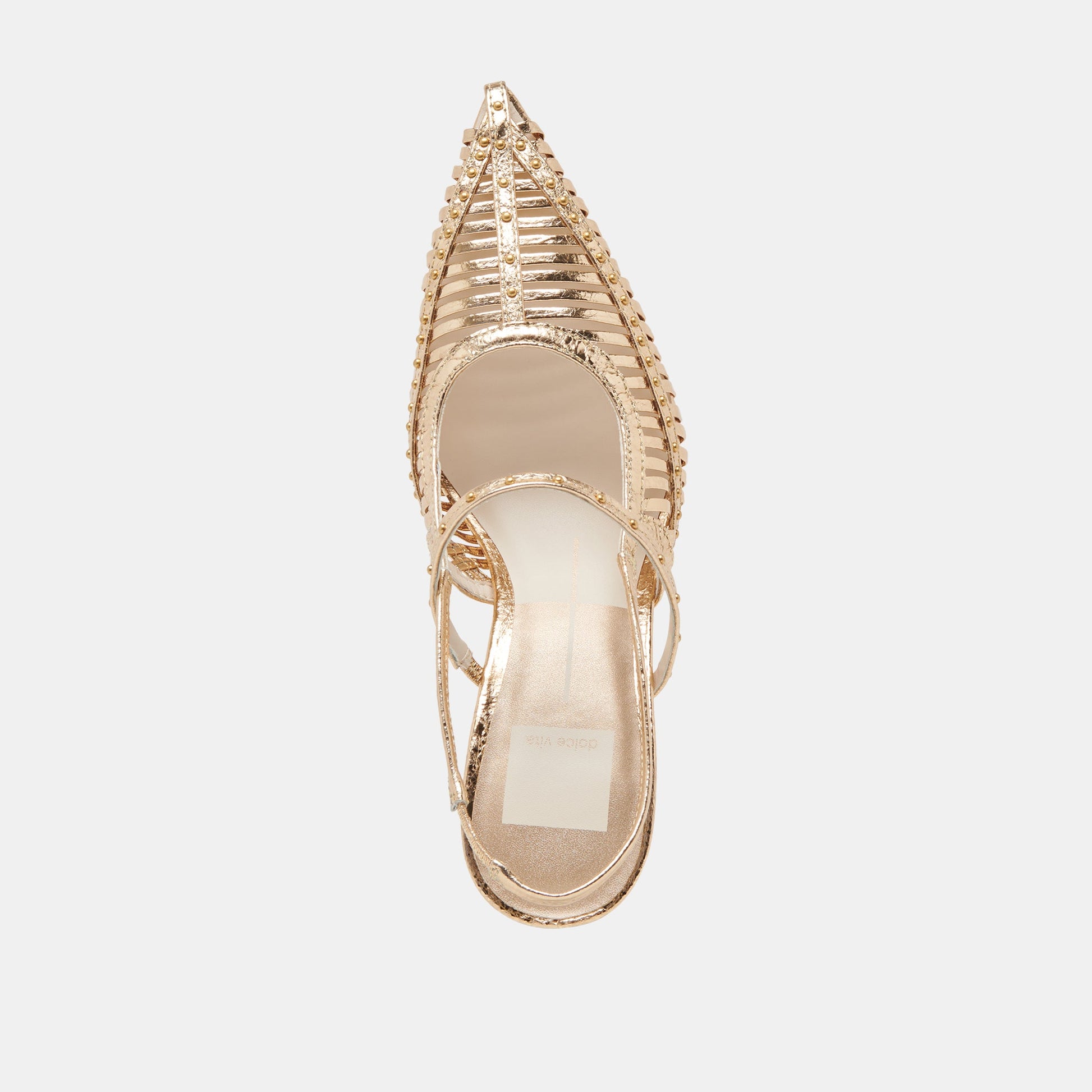 HENSAL HEELS GOLD DISTRESSED LEATHER Dolce Vita