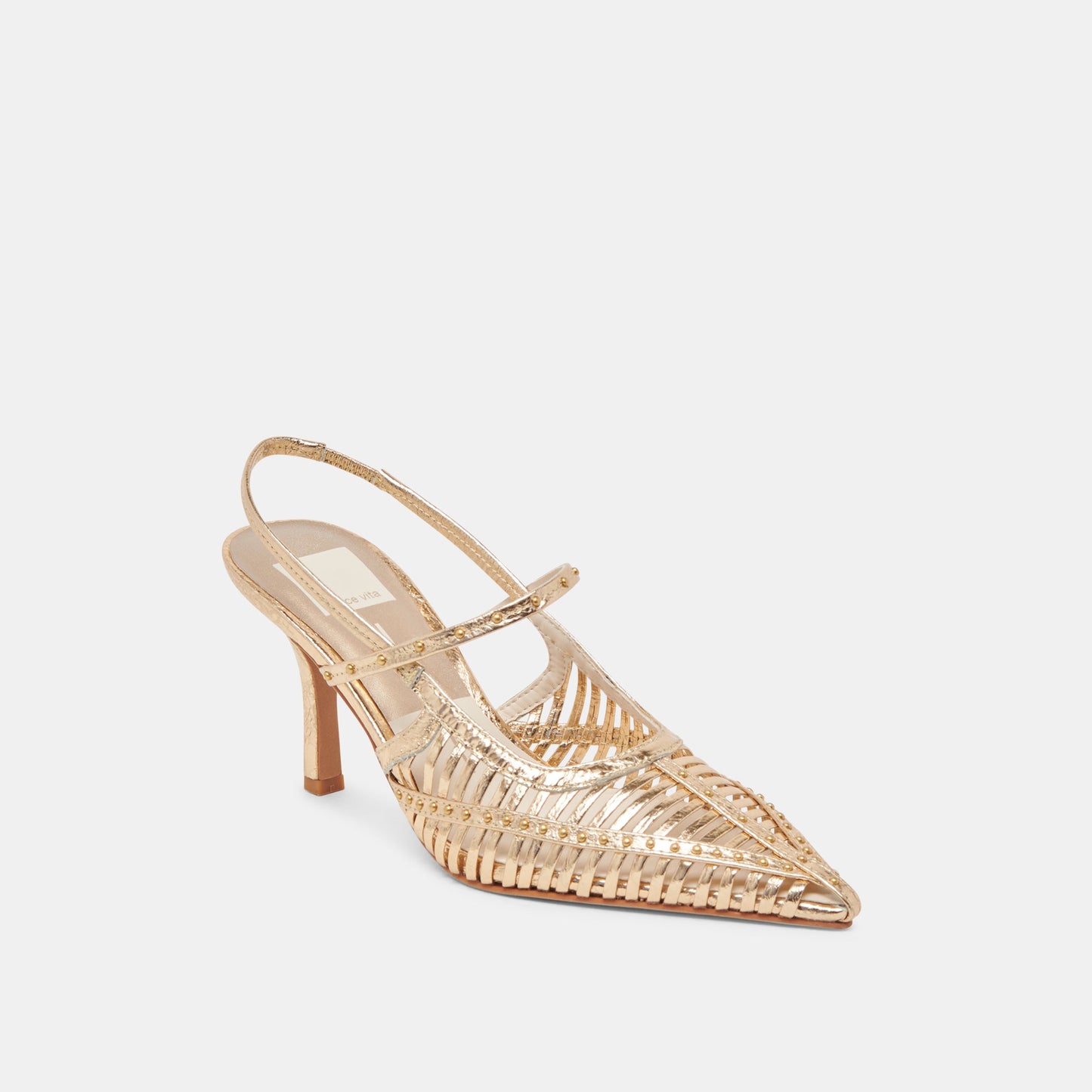 HENSAL HEELS GOLD DISTRESSED LEATHER Dolce Vita