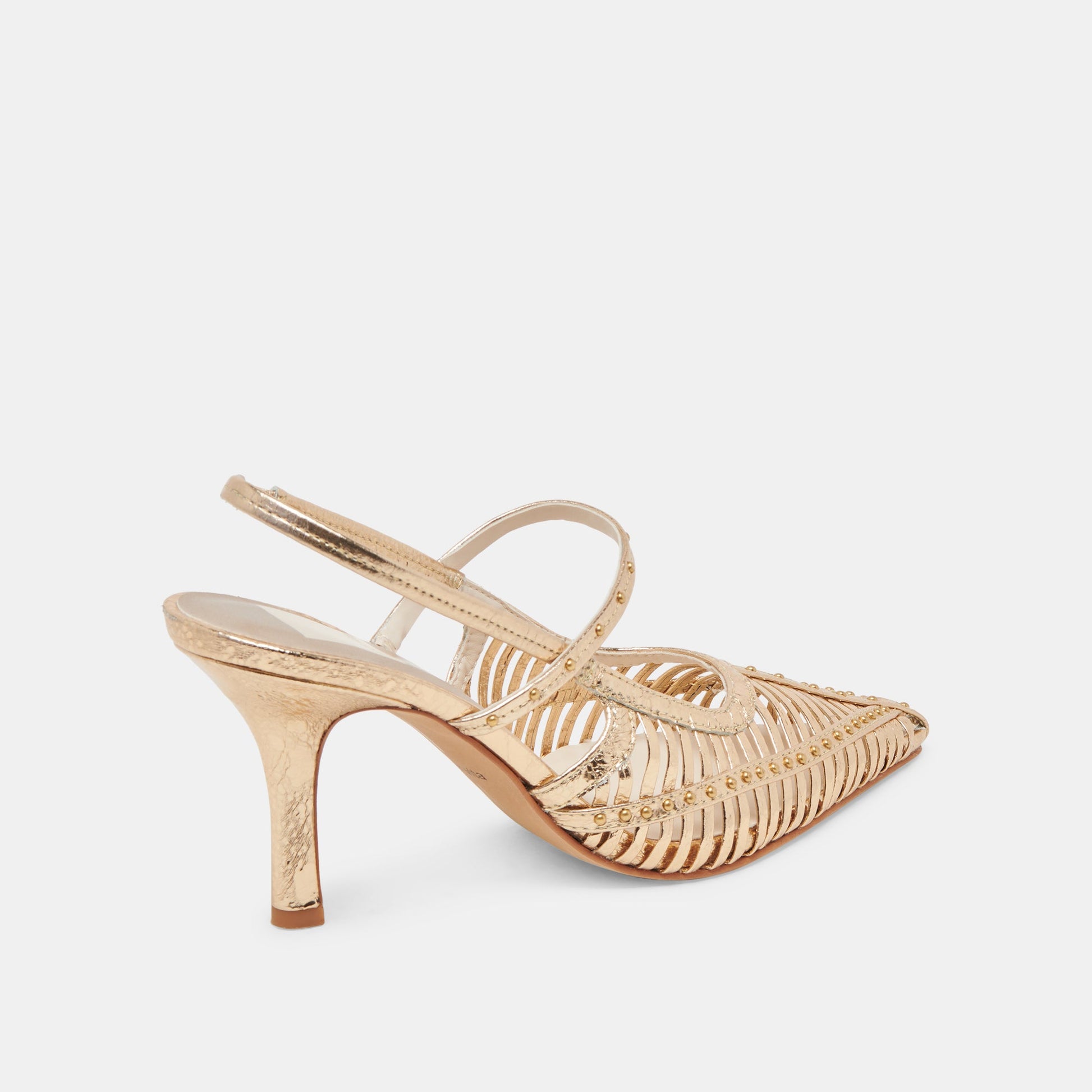HENSAL HEELS GOLD DISTRESSED LEATHER Dolce Vita