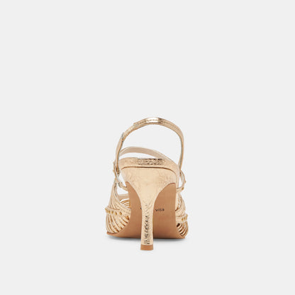 HENSAL HEELS GOLD DISTRESSED LEATHER Dolce Vita