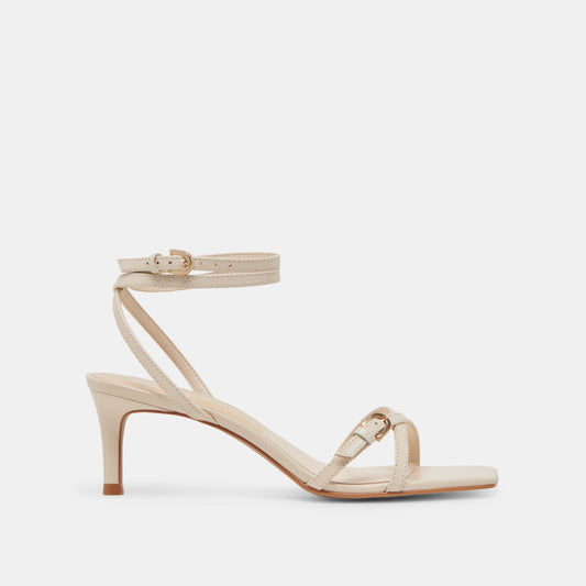BAMBY HEELS BONE LEATHER Dolce Vita