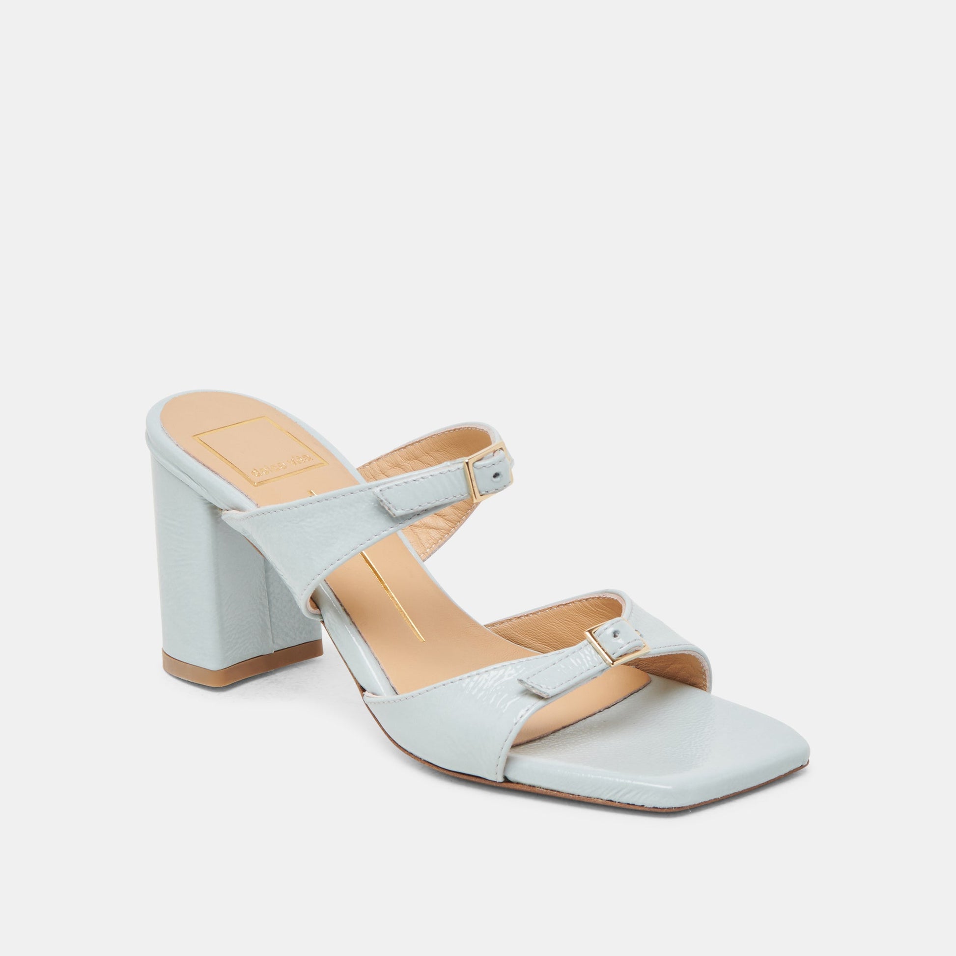 SHANE HEELS ICE BLUE CRINKLE PATENT Dolce Vita