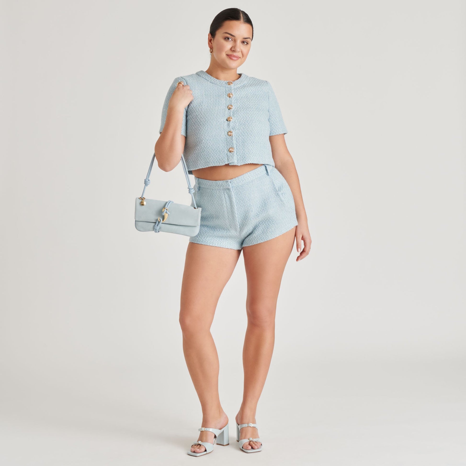 SHANE HEELS ICE BLUE CRINKLE PATENT Dolce Vita