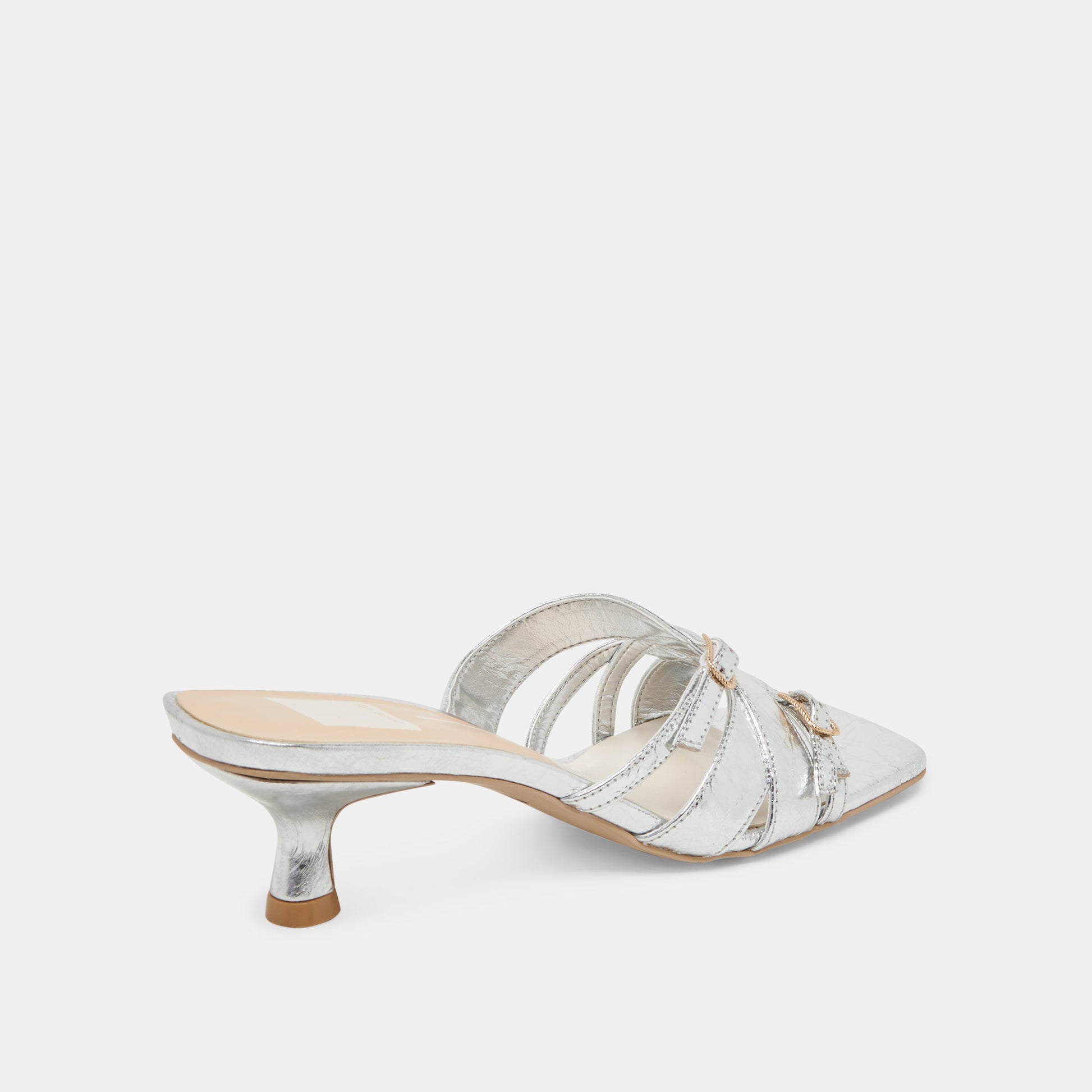 BRYANT HEELS SILVER DISTRESSED LEATHER Dolce Vita