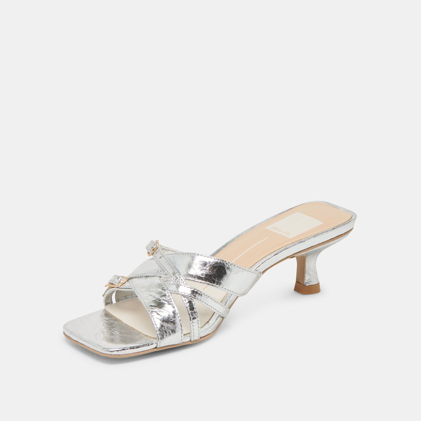 BRYANT HEELS SILVER DISTRESSED LEATHER Dolce Vita