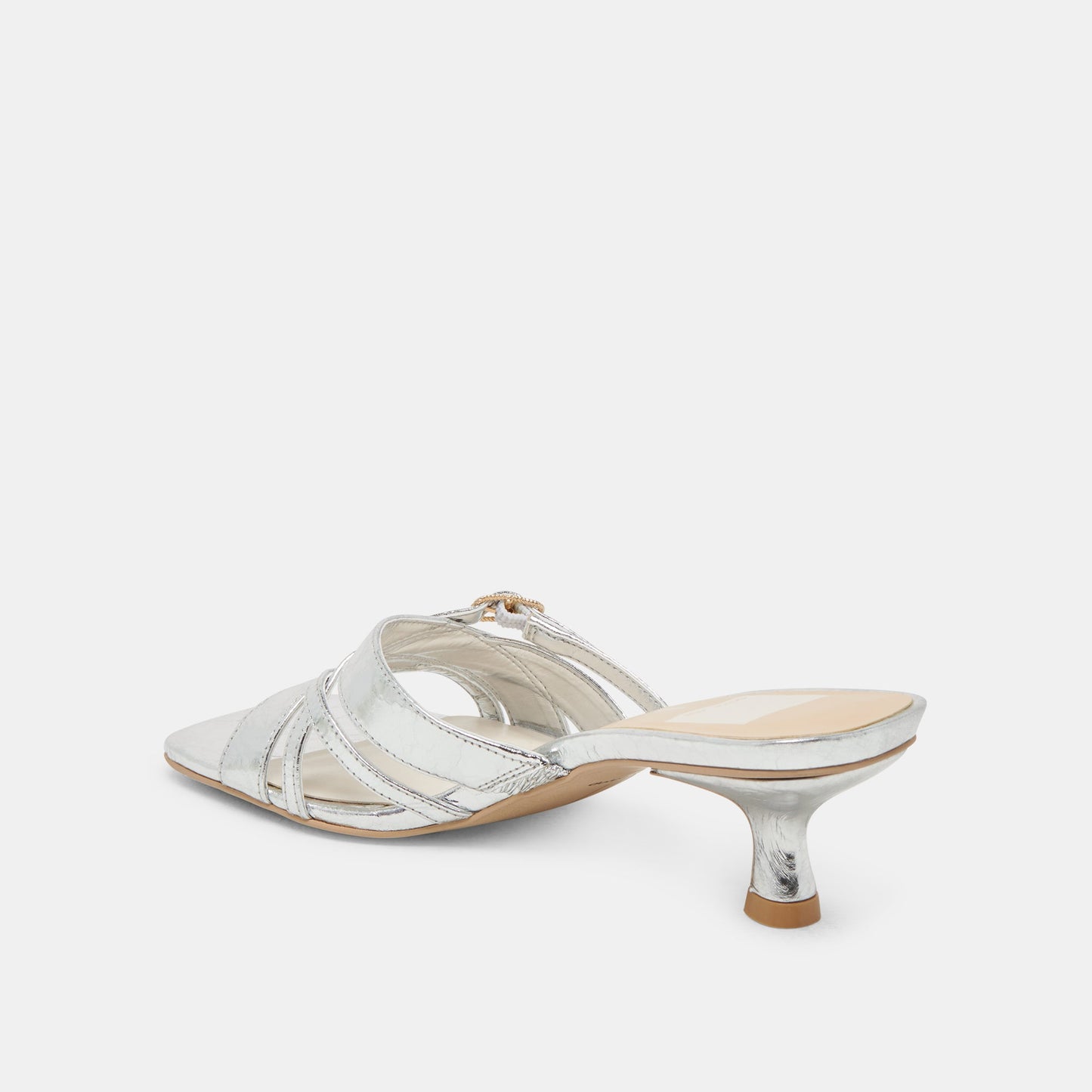 BRYANT HEELS SILVER DISTRESSED LEATHER Dolce Vita