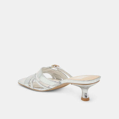 BRYANT HEELS SILVER DISTRESSED LEATHER Dolce Vita