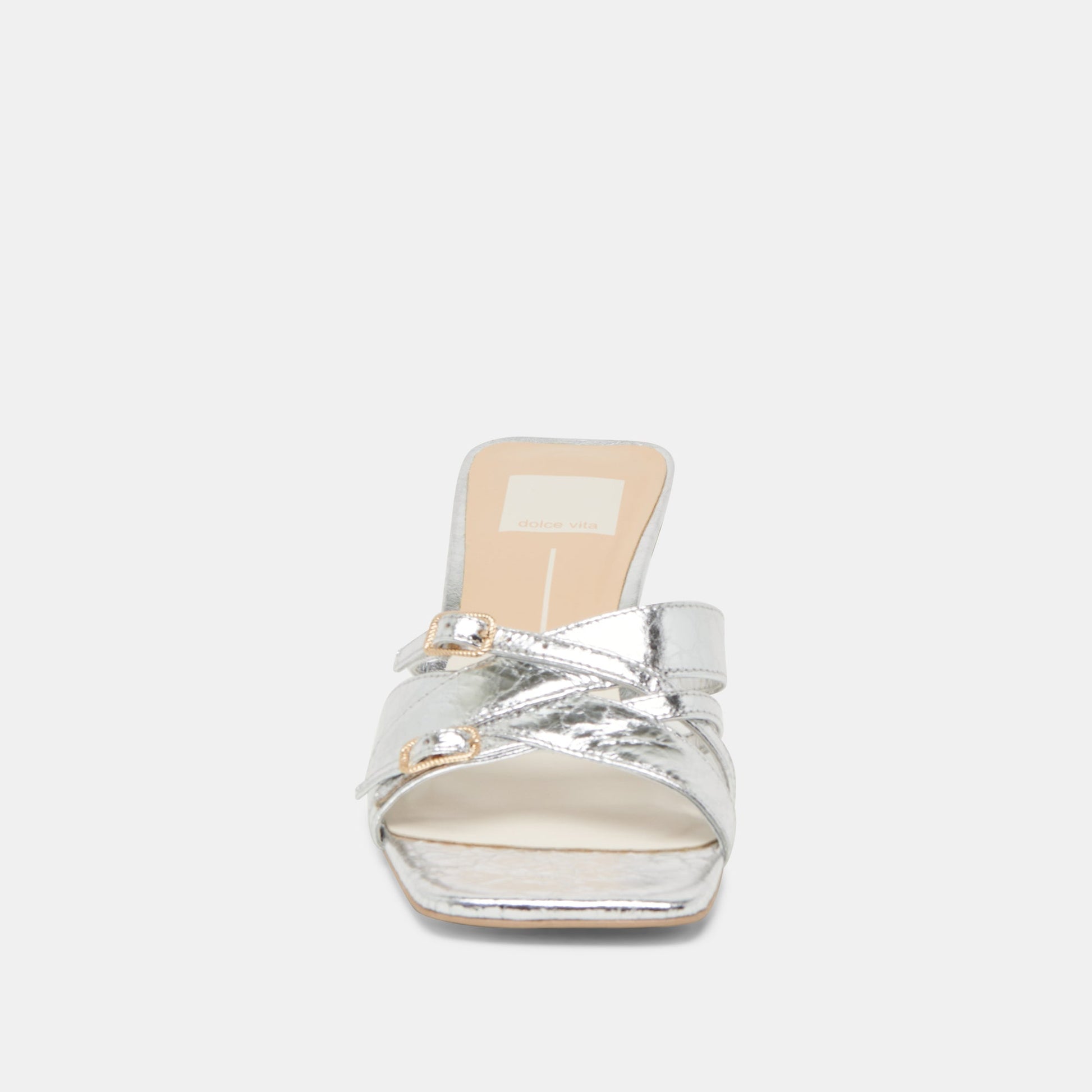 BRYANT HEELS SILVER DISTRESSED LEATHER Dolce Vita