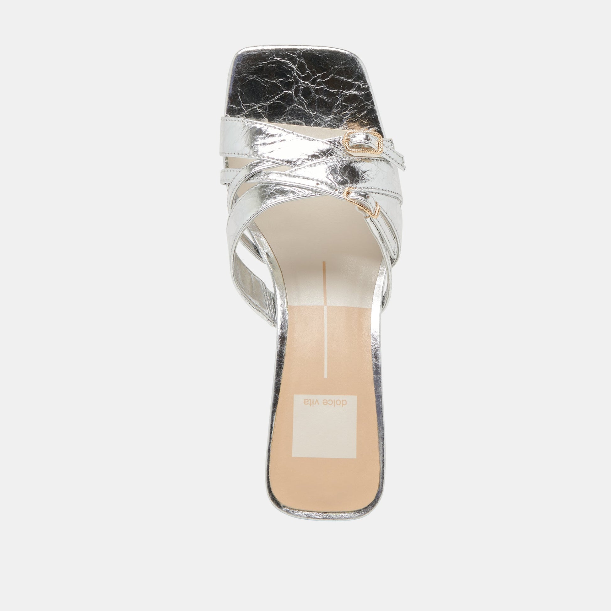 BRYANT HEELS SILVER DISTRESSED LEATHER Dolce Vita
