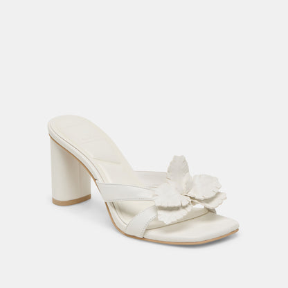 Nikil White Leather Heels Dolce Vita
