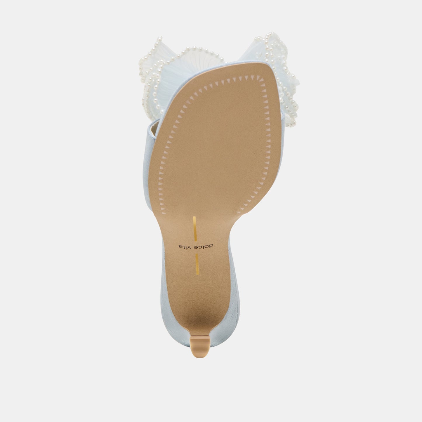 NARITA PEARL HEELS LIGHT BLUE SATIN Dolce Vita