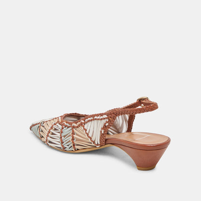 Dafney Tan Multi Woven Leather Heels Dolce Vita
