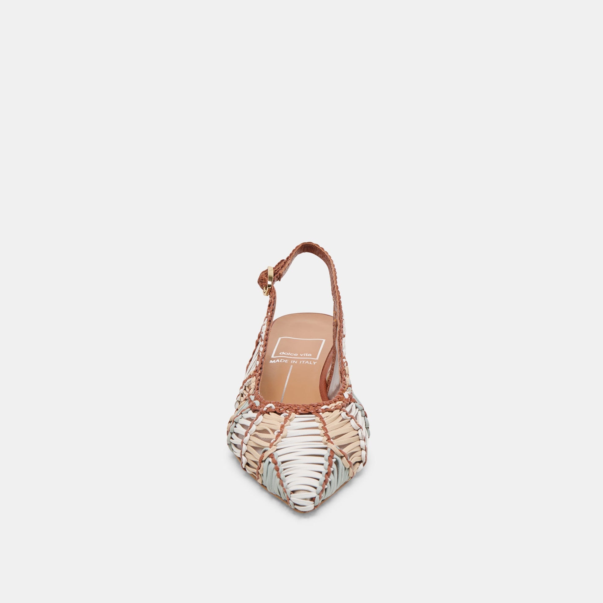 Dafney Tan Multi Woven Leather Heels Dolce Vita