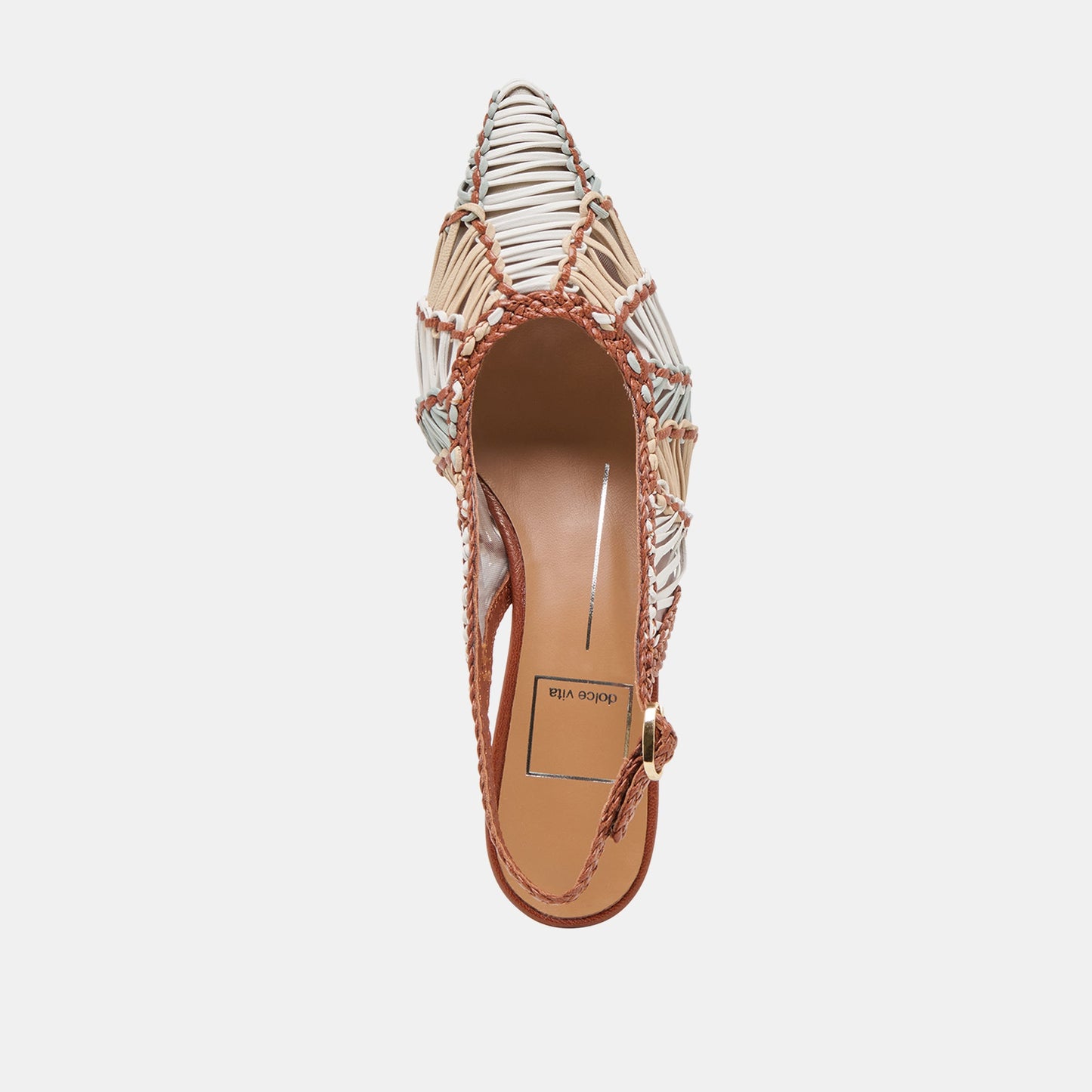 Dafney Tan Multi Woven Leather Heels Dolce Vita